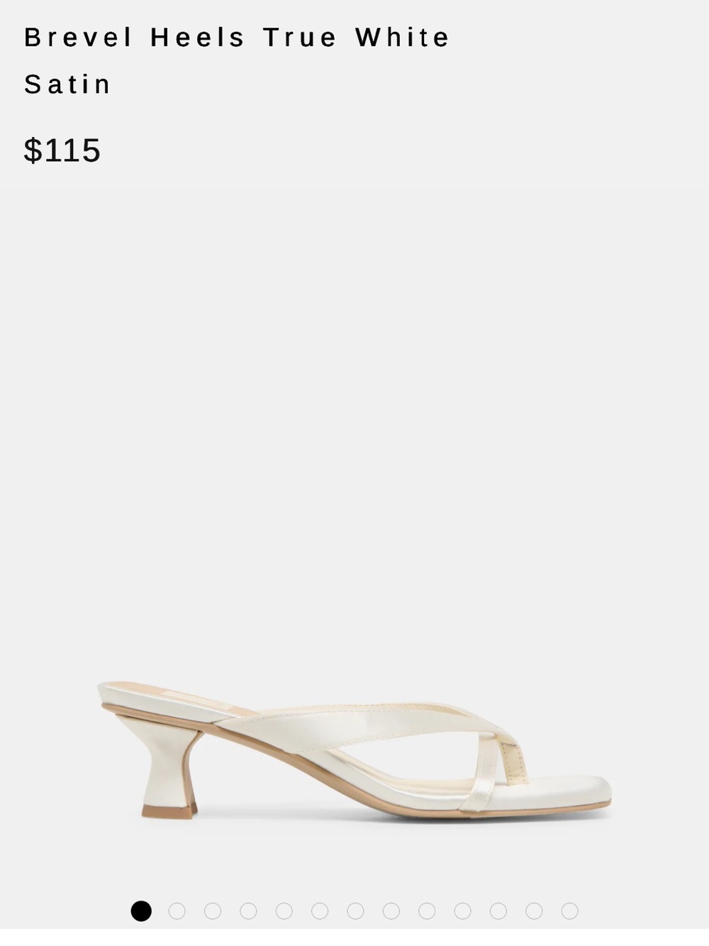 Dolce Vita White Satin Brevel Heels - Size 8.5